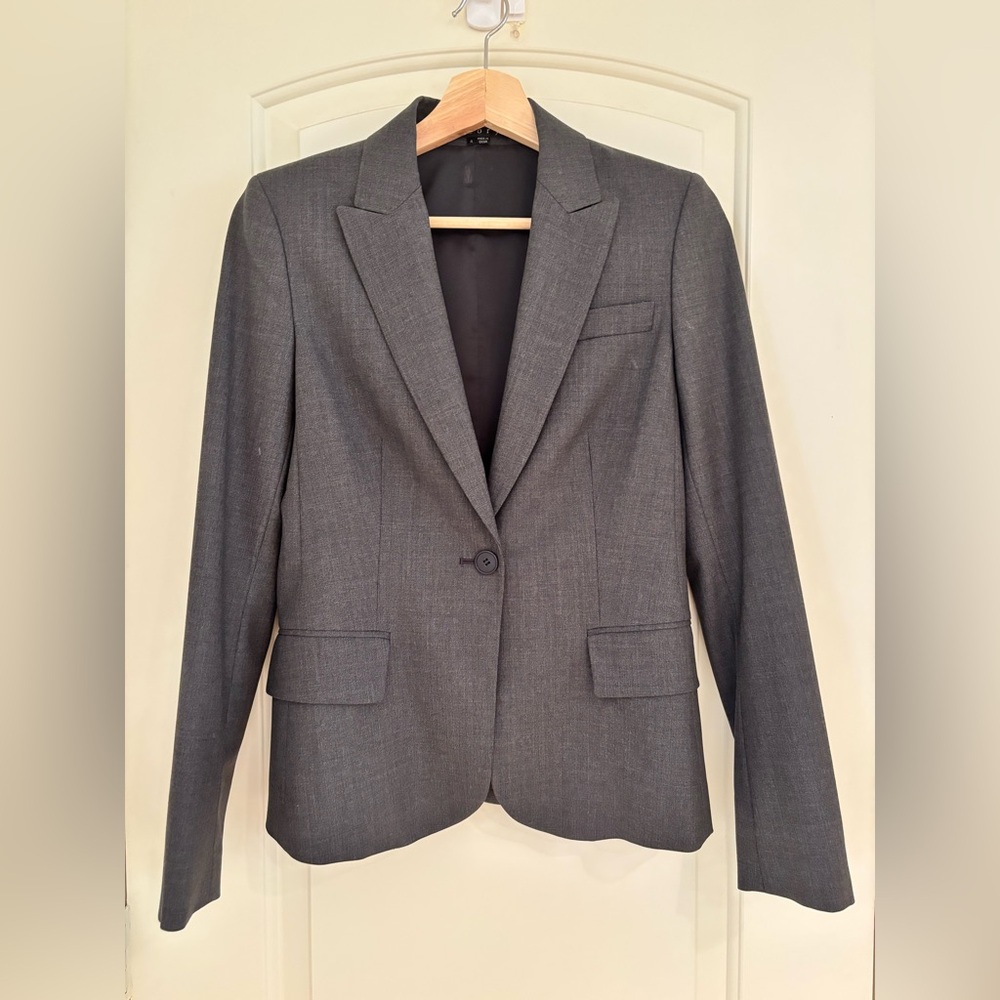 Theory Gabe B Dark Gray Blazer 4